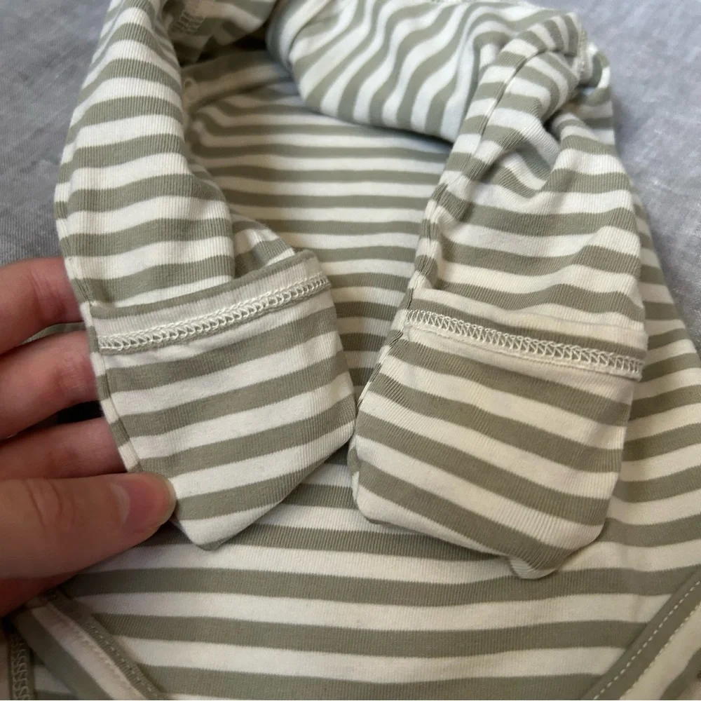 Quincy Mae Striped Wrap Romper & Pants Set Organic Cotton 0-3 Months